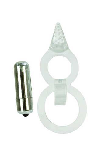 Basic Essentials - Vibrating Dual Support Enhancer Clear - Click Image to Close