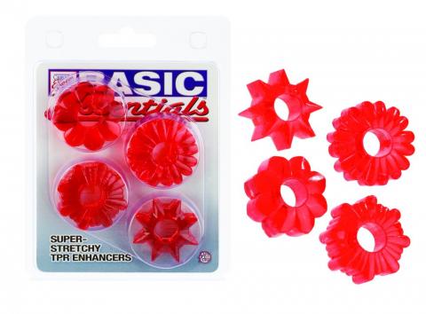 Basic Essentials 4 Pack Red - Click Image to Close