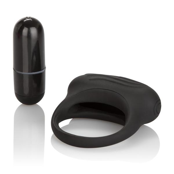 Lover's Arouser Black Vibrating Couples Ring - Click Image to Close