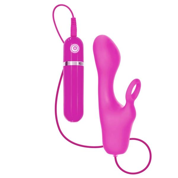 Silicone Gyrating Encaser Pink Vibrator - Click Image to Close