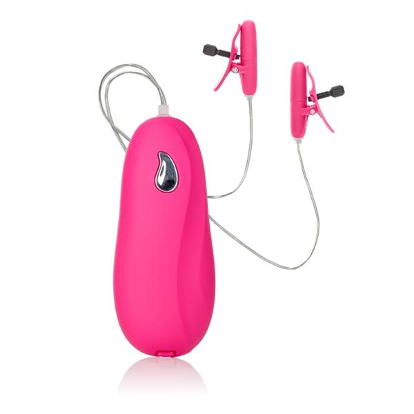 Nipple Teasers Vibrating Heated Pink - Click Image to Close