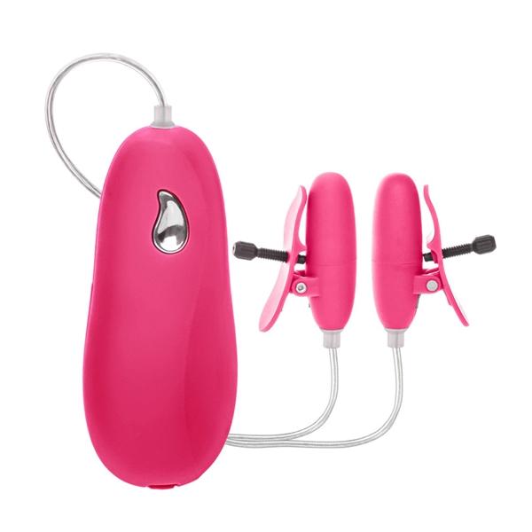 Advanced Vibrating Heated Nipple Teasers Pink - Click Image to Close