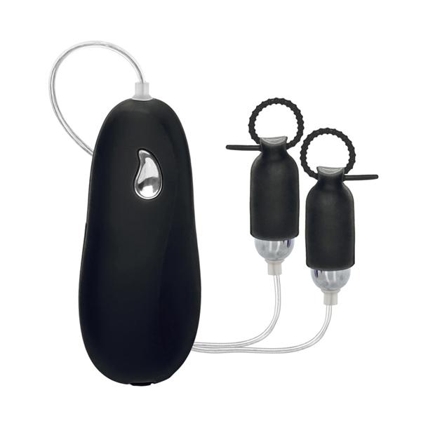 Nipple Pleasurizers Vibrating Black - Click Image to Close