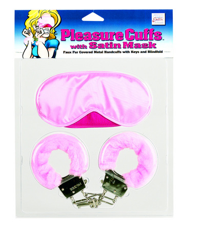 Pleasure Cuffs with Satin Mask - Click Image to Close