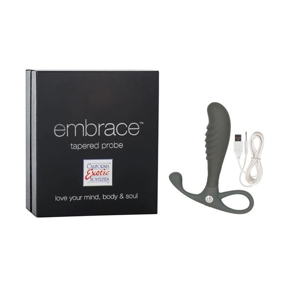 Embrace Tapered Probe Grey Vibrator - Click Image to Close