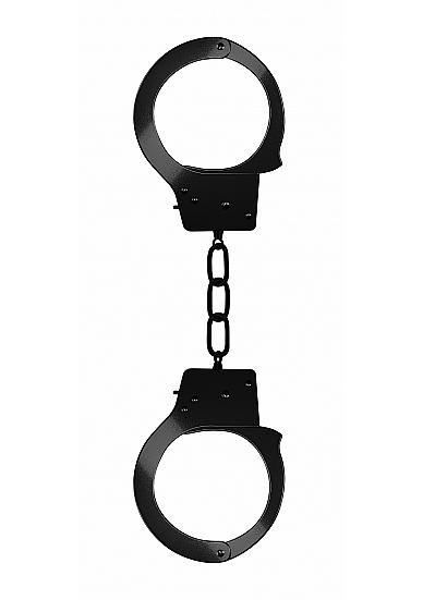 Beginner's Handcuffs Metal Black - Click Image to Close