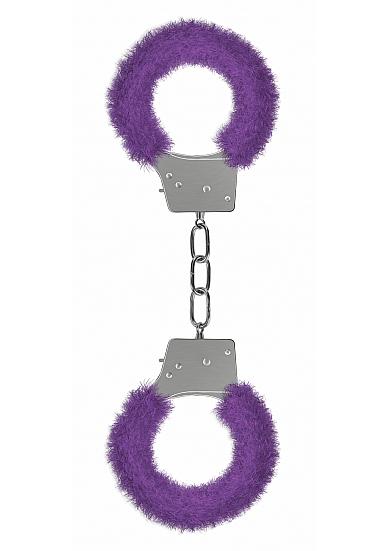 Ouch Beginner's Handcuffs Furry Purple - Click Image to Close