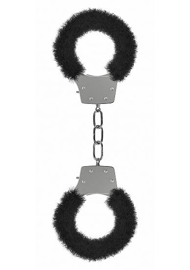 Pleasure Handcuffs Furry Black - Click Image to Close