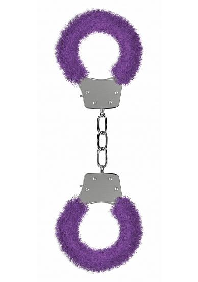 Ouch Pleasure Handcuffs Furry Purple - Click Image to Close