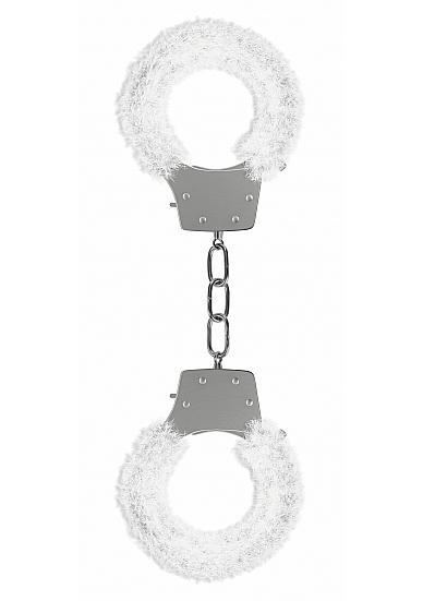 Ouch Pleasure Handcuffs Furry White - Click Image to Close