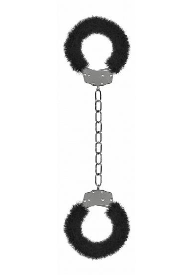 Beginner's Legcuffs Furry Black - Click Image to Close
