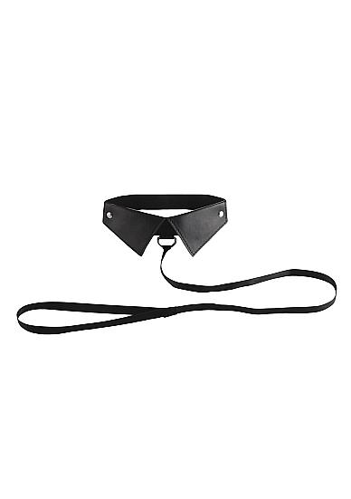 Ouch Classic Collar With Leash Black - Click Image to Close