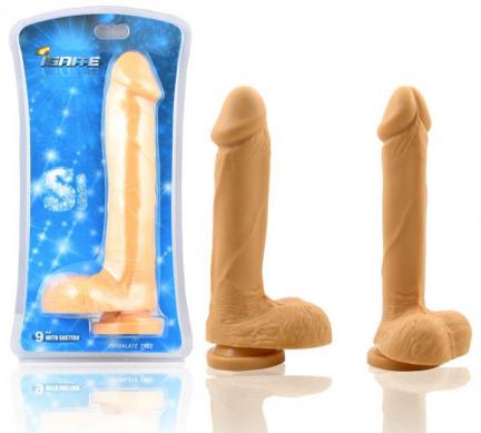 Cock W/Balls 9in Flesh W/Suction Cup - Click Image to Close