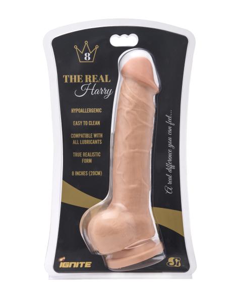 Real Harry Vanilla 8 inches Beige Dildo - Click Image to Close