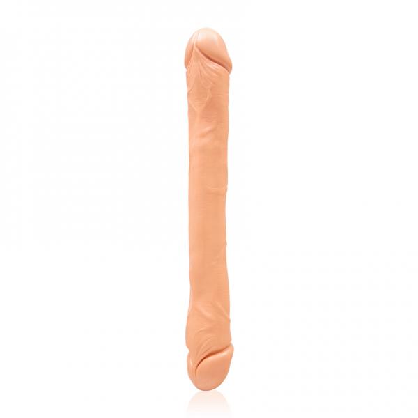 Exxxtreme Double Dong 17 inches Beige - Click Image to Close