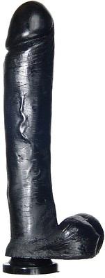 Exxxtreme Dong with Suction Black 12" - Click Image to Close