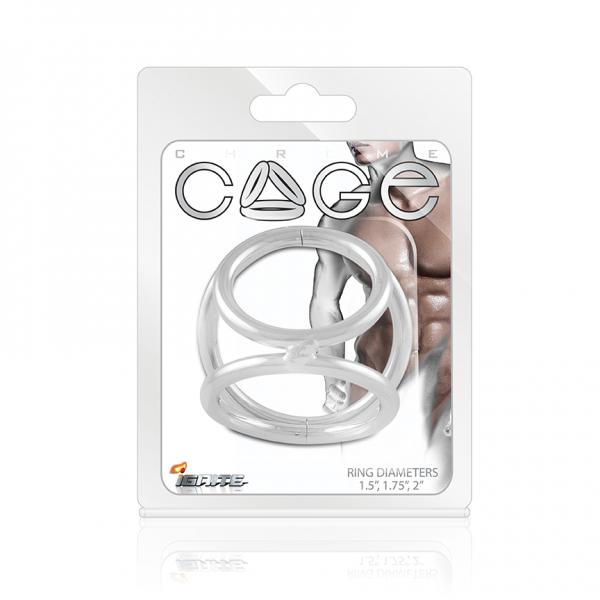 Chrome Cage Cock Rings - Click Image to Close