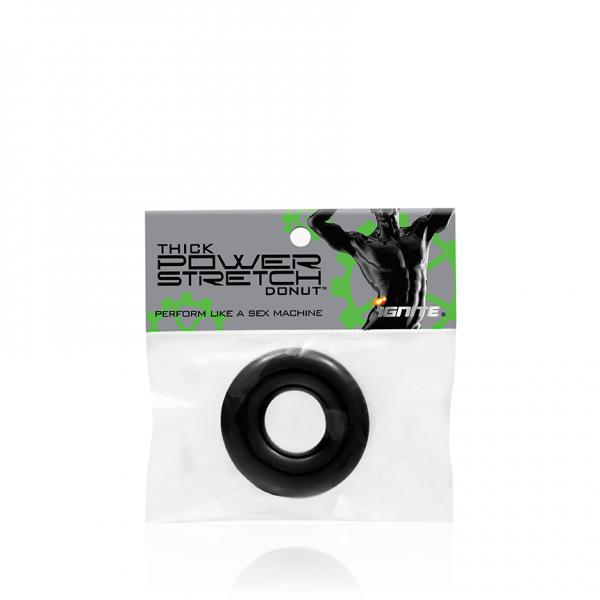 Thick Power Stretch Donut Black Ring - Click Image to Close