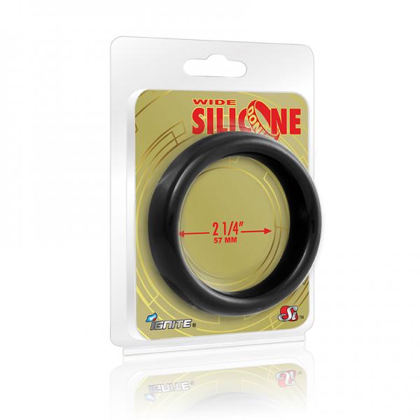 Wide Silicone Donut Black 2.25"