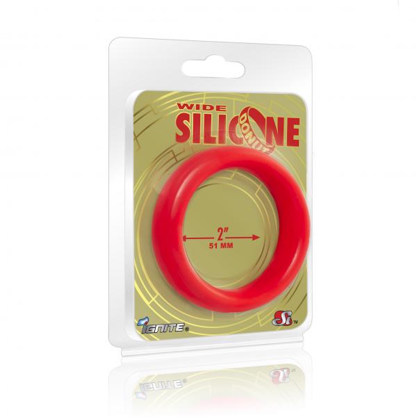Wide Silicone Donut Red Ring - Click Image to Close