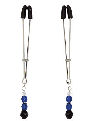 Adjustable Beaded Clamp Blue - Click Image to Close