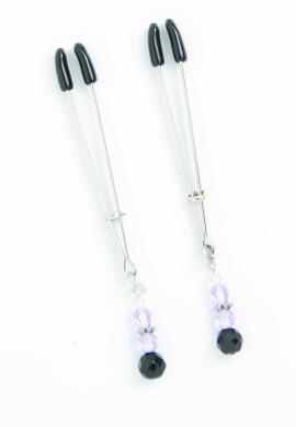 Adjustable Beaded Clamp Purple - Click Image to Close
