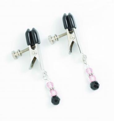 Adjustable Clamp W/Pink Beads
