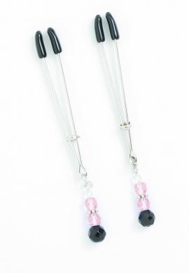 Adjustable Beaded Clamp Pink - Click Image to Close