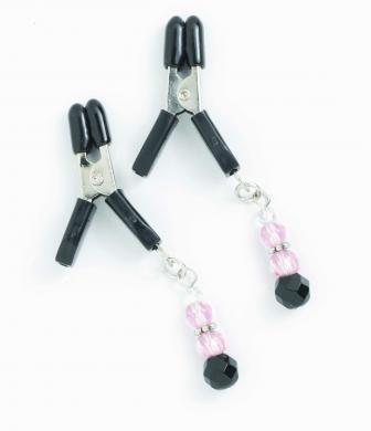 Lite Line Clamp W/Pink Beads - Click Image to Close