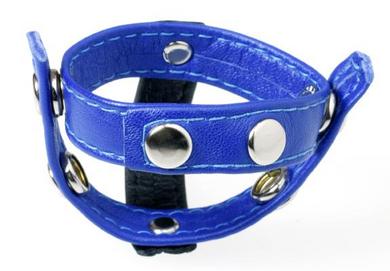 Black and Blue T Style C Ring - Click Image to Close
