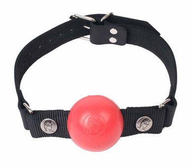 Nickel Free Silicone Ball Gag Large Red - Click Image to Close