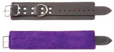 Wrist Restraint Purple Fur - Click Image to Close