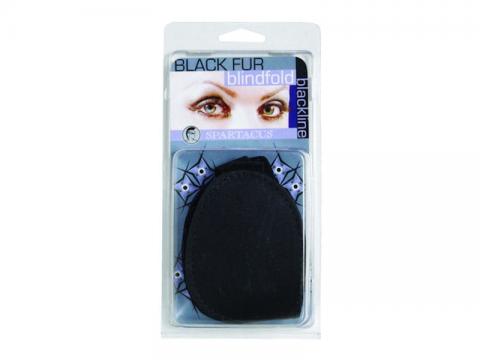 Fur Blindfold Black - Click Image to Close