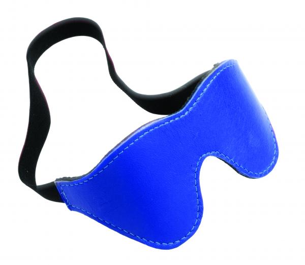 Black and Blue Blindfold Furry Lined O/S - Click Image to Close