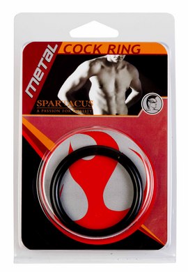 Black Steel Cock Ring 1.75in