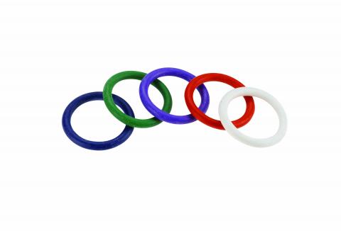 1 1/4in Soft C Rings Rainbow - Click Image to Close