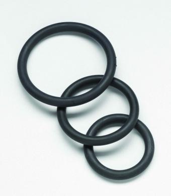 Nitrile Cock Ring Set-Black - Click Image to Close