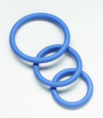 Nitrile Cock Ring Set-Blue - Click Image to Close