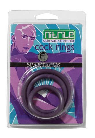 Nitrile Cock Ring Set-Purple - Click Image to Close