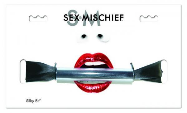 Sex & Mischief Silky Bit Gag Black - Click Image to Close