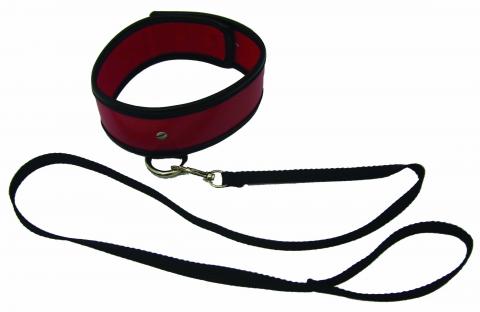 Sex & Mischief Red Leash and Collar - Click Image to Close