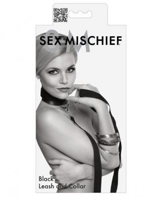 Sex & Mischief Black Leash and Collar - Click Image to Close