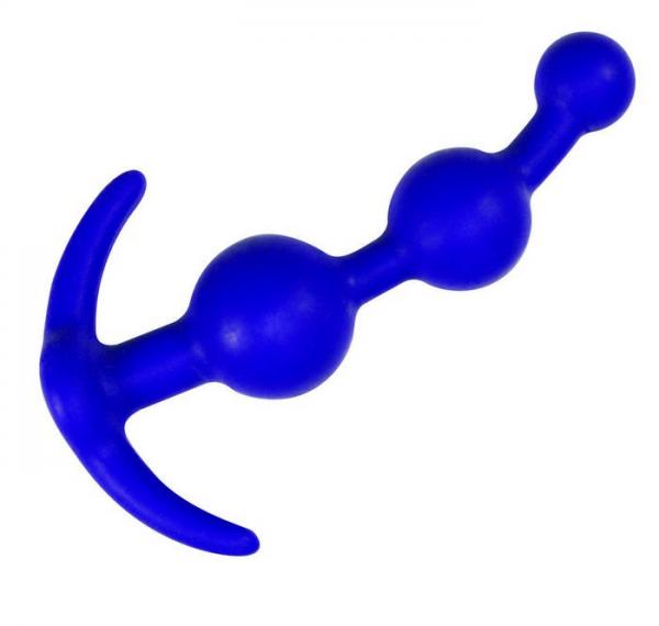 Sexperiments Silicone Anal Beads Blue - Click Image to Close