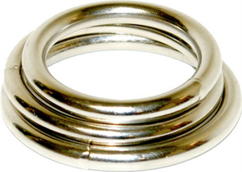 Metal Cock Ring 3 Pack - Click Image to Close