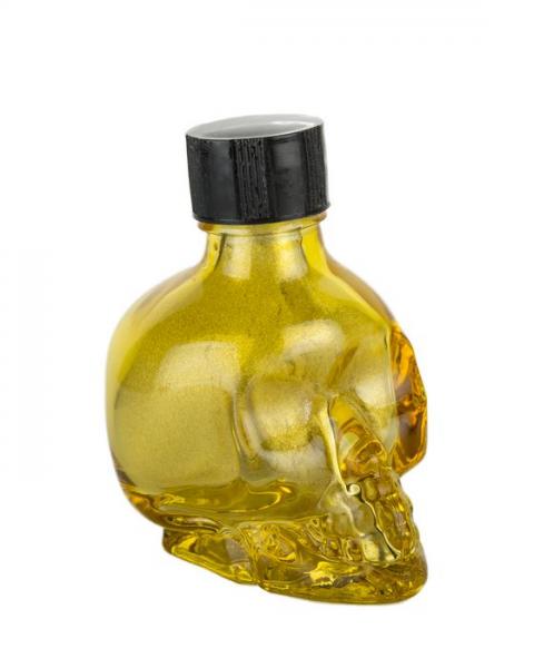 Liquid Latex Sparkle Body Glitter Gold Skull 1oz - Click Image to Close
