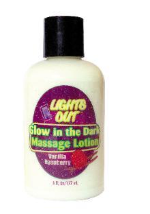 Lights Out Glow Massage Lotion Raspberry - Click Image to Close
