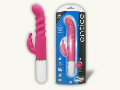 Synergy Entice Silicone Clit Stimulator Vibe - Pink - Click Image to Close