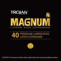 Trojan Magnum Latex Condoms 40 Pieces Canister - Click Image to Close