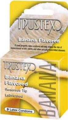 Banana Flavored Condom 3 pack - Click Image to Close
