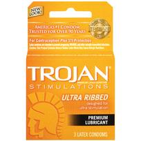Trojan ribbed 1 - 3 pack